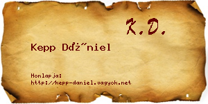 Kepp Dániel névjegykártya